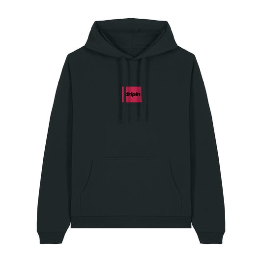 Black Box Logo Organic Oversized Hoodie