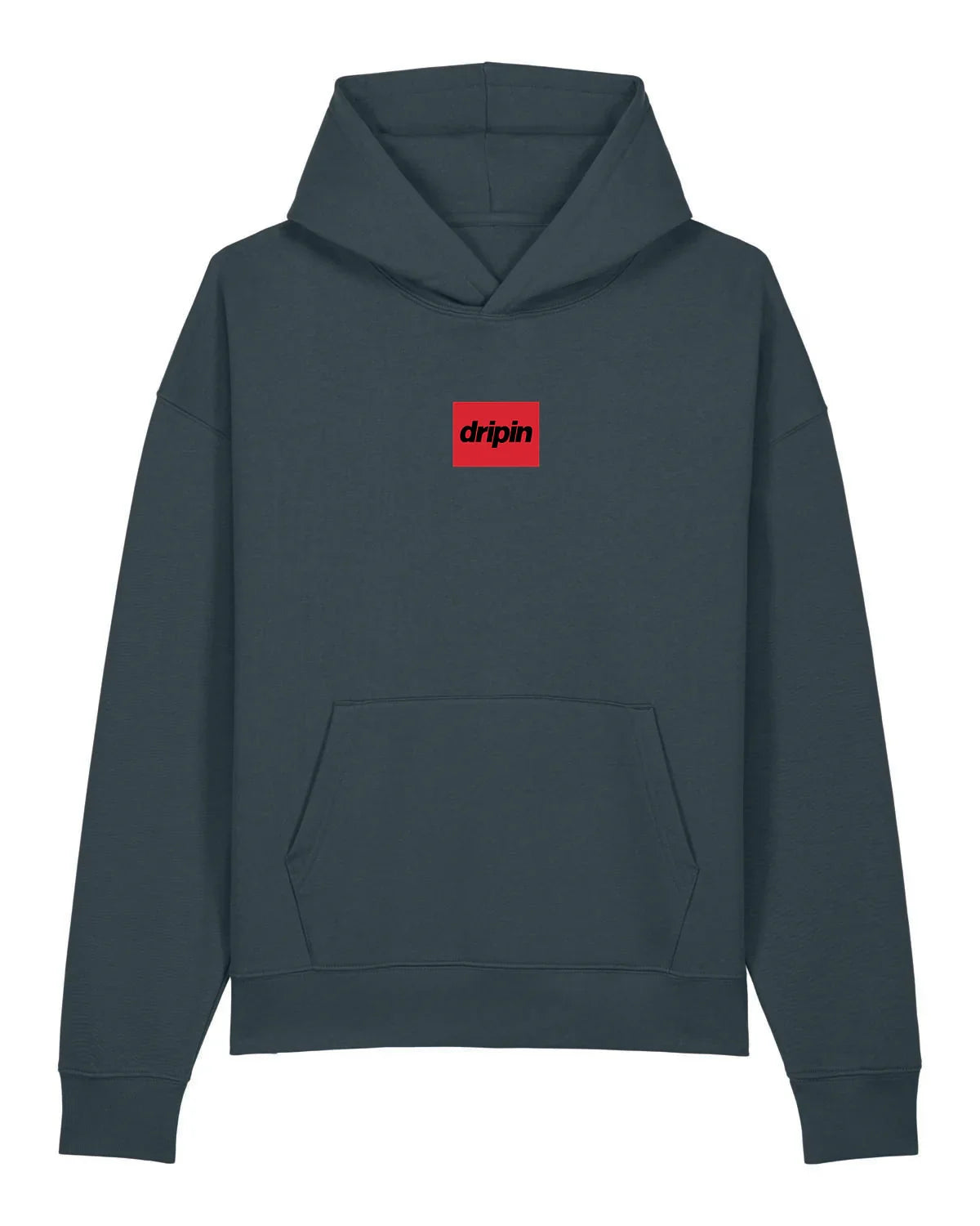 Box Logo Organic Oversized Hoodie - Dripin Clothing