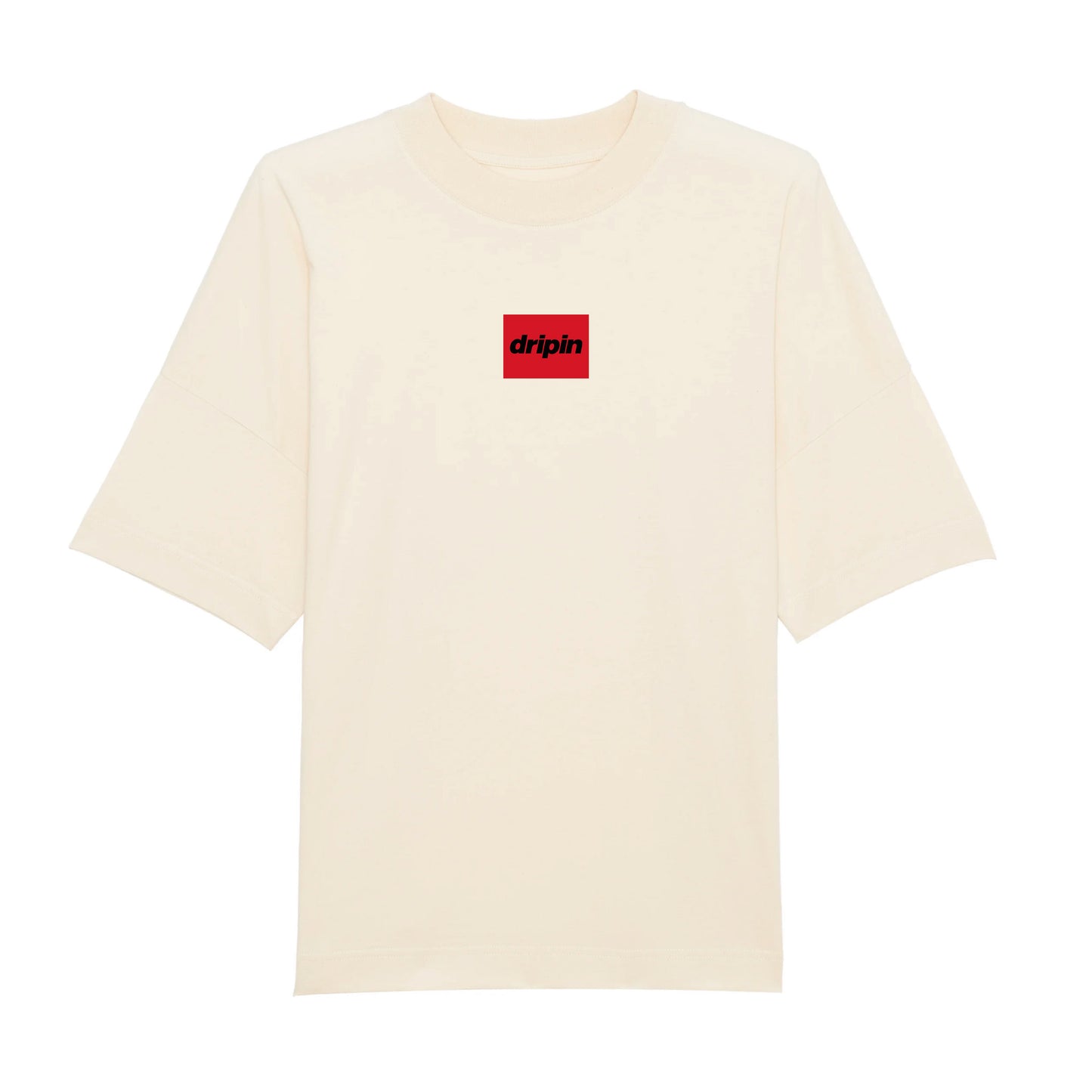 Natural Raw Organic Oversized Box Logo T-Shirt