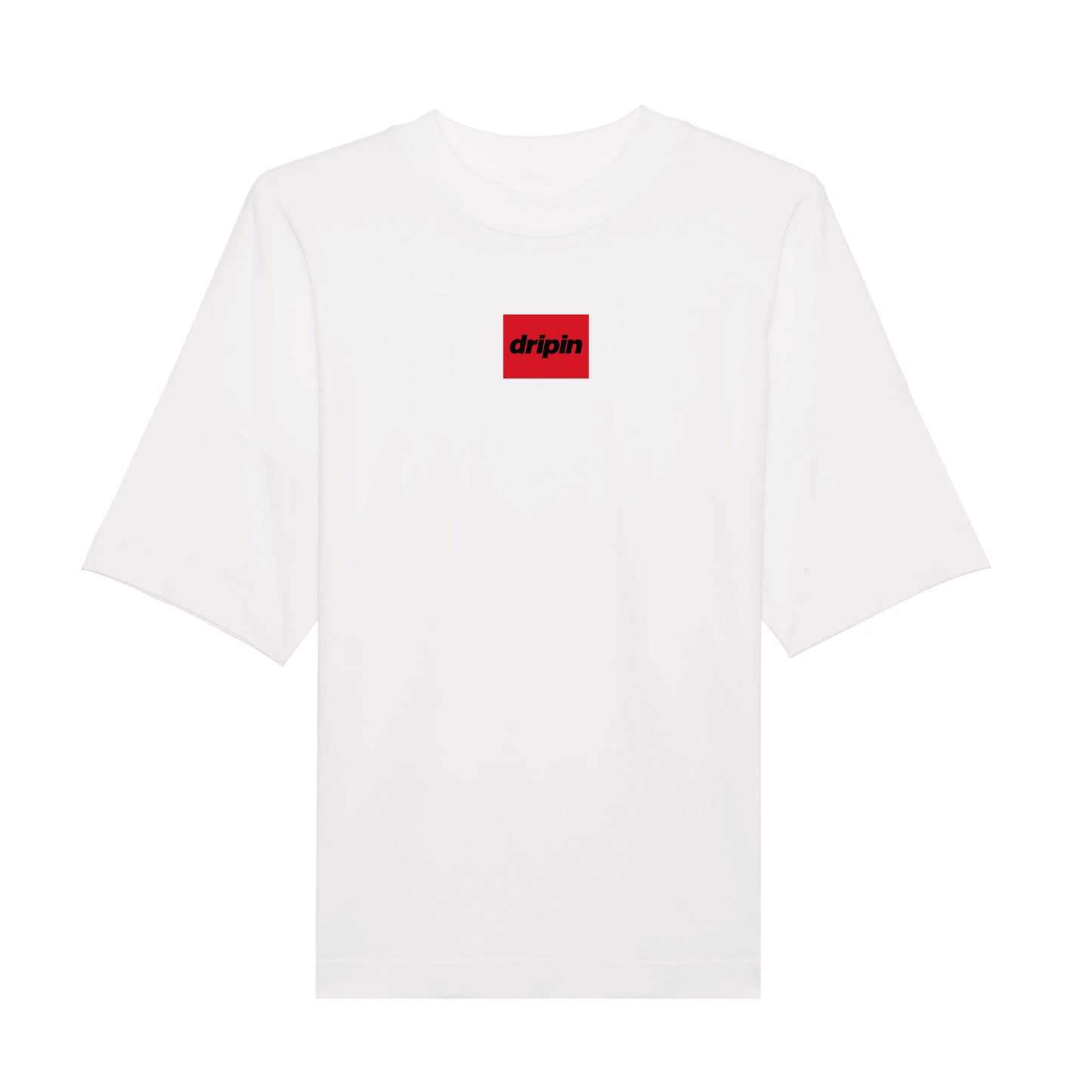 White Organic Oversized Box Logo T-Shirt