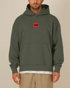 Box Logo Organic Oversized Hoodie - Dripin Clothing