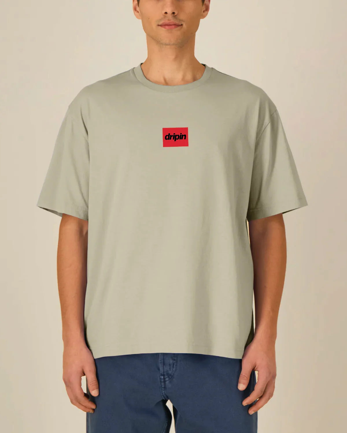Box Logo Organic Relaxed T-Shirt - Dripin Clothing