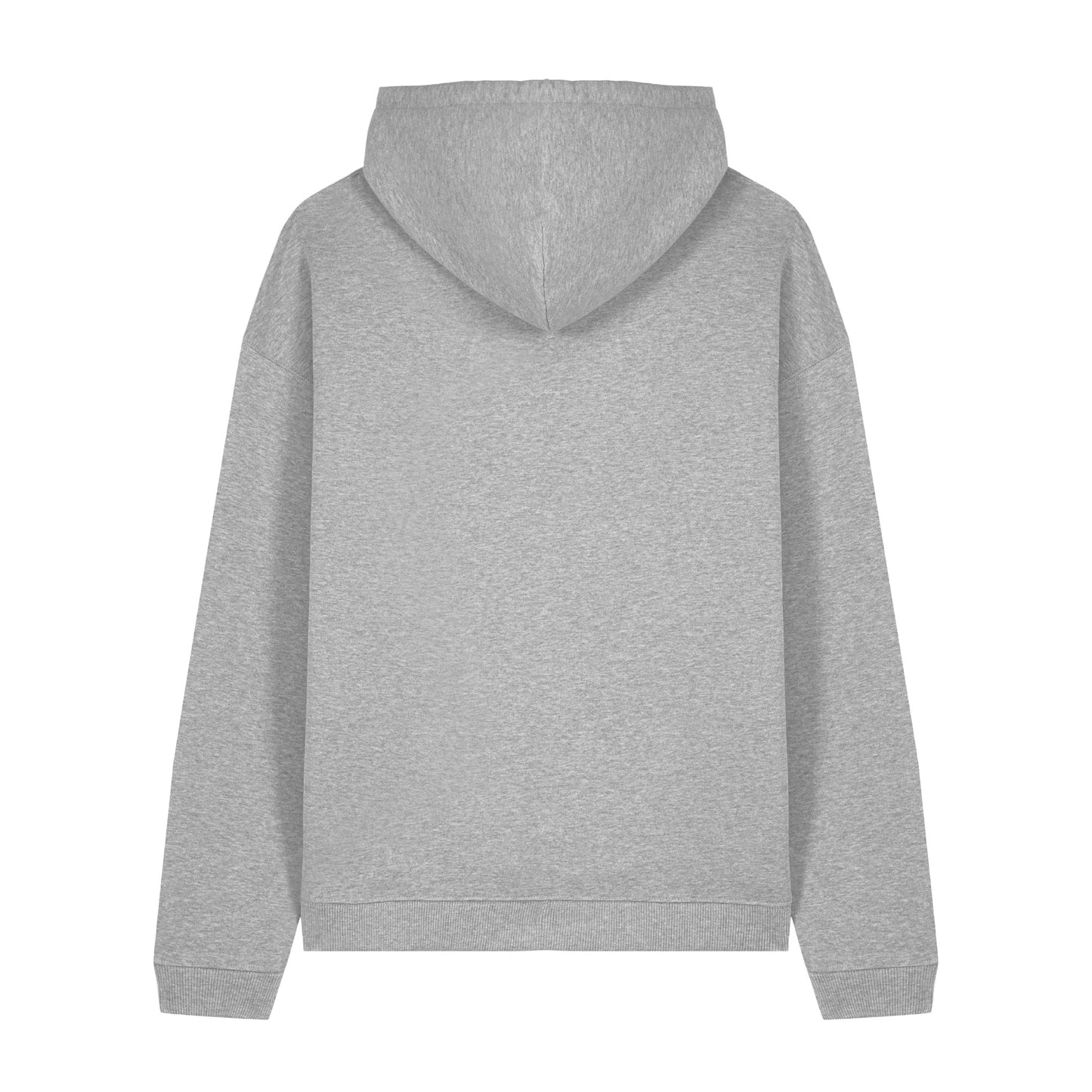 Heather Grey Box Logo Organic Oversized Hoodie